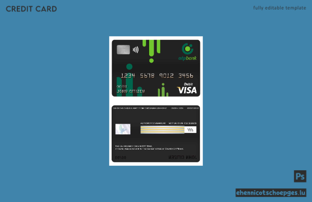 Beispielvorschau der kroatischen OTP-Bank-Visa-Debitkarte